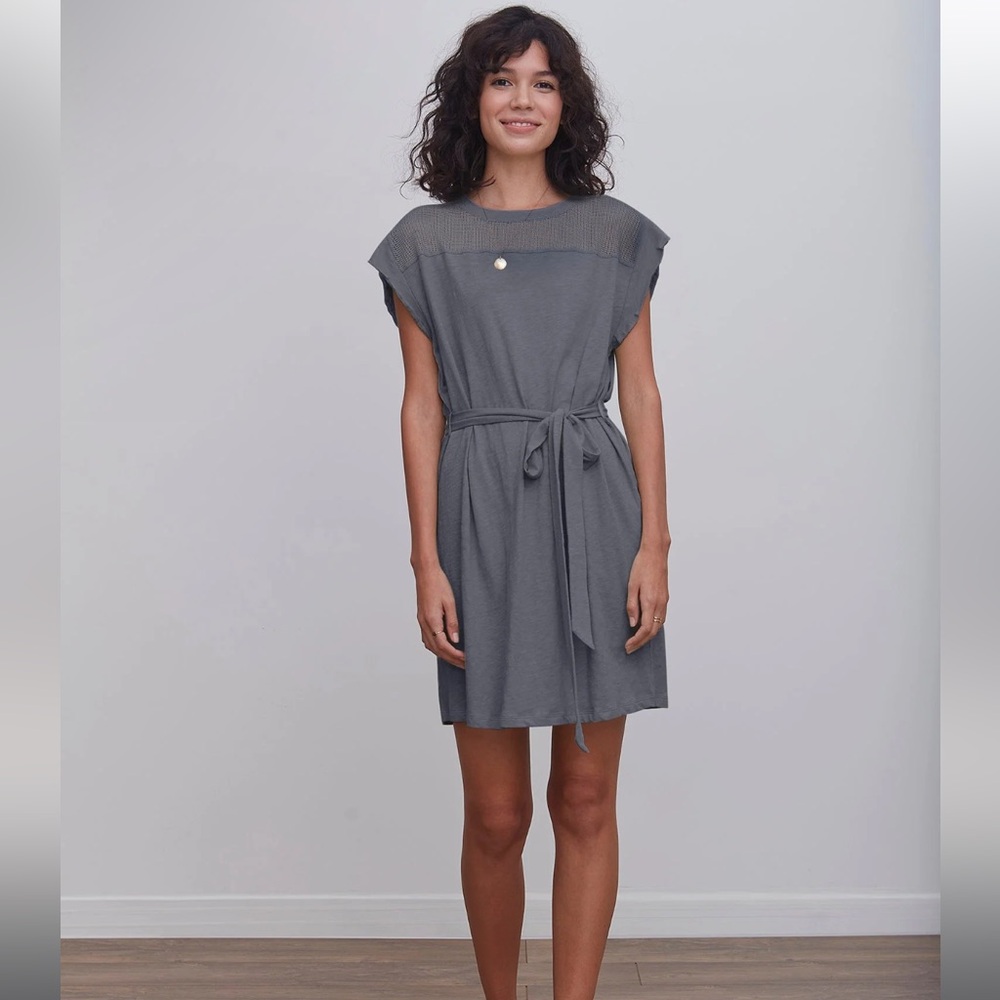 Grey State Eleni Tie Dress NWOT